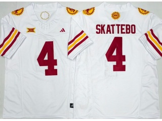 Arizona State Sun Devils #4 Cam Skattebo Jersey White