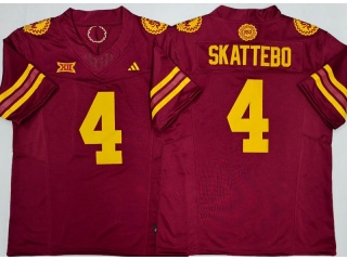 Arizona State Sun Devils #4 Cam Skattebo Jersey Red