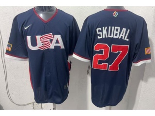 Team USA #27 Tarik Skubal 2026 World Baseball Classic Jersey Navy