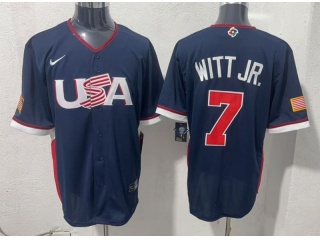Team USA #7 Bobby Witt Jr. 2026 World Baseball Classic Jersey Navy