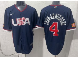 Team USA #4 Pete Crow-Armstrong 2026 World Baseball Classic Jersey Navy
