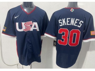 Team USA #30 Paul Skenes 2026 World Baseball Classic Jersey Navy