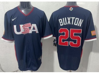 Team USA #25 Byron Buxton 2026 World Baseball Classic Jersey Navy
