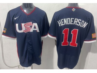 Team USA #11 Gunnar Henderson 2026 World Baseball Classic Jersey Navy