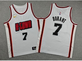 Youth Houston Rockets #7 Kevin Durant 2024-25 City Jersey White