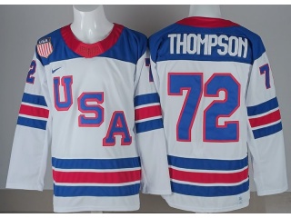 Team USA #72 Tage Thompson 2026 Winter Olympics Jersey White