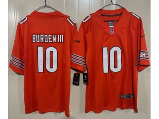 Chicago Bears #10 Luther Burden III Vapor Limited Jersey Orange