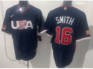 Team USA #16 Will Smith 2026 World Baseball Classic Jersey Navy
