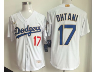 Los Angeles Dodgers #17 Shohei Ohtani 2026 Gold Collection Jersey White