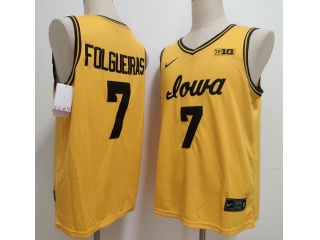 Iowa Hawkeyes #7 Alvaro Folgueiras Jersey Yellow
