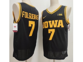 Iowa Hawkeyes #7 Alvaro Folgueiras Jersey Black