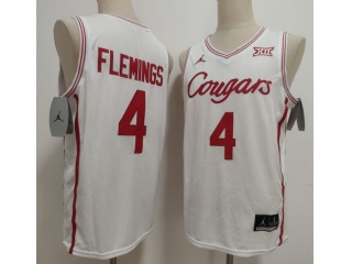Houston Cougars #4 Kingston Flemings Jersey White