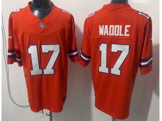 Denver Broncos #17 Jaylen Waddle Throwback Limited Jersey Orange 2nd