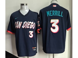 San Diego Padres #3 Jackson Merrill 2026 City Connect Jersey Navy