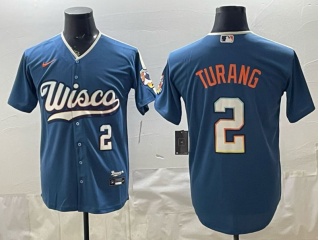 Milwaukee Brewers #2 Brice Turang 2026 City Connect Jersey Blue
