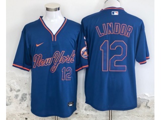 New York Mets #12 Francisco Lindor Alternate Limited Player Jersey Royal
