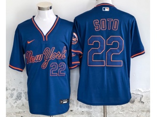 New York Mets #22 Juan Soto Alternate Limited Player Jersey Royal