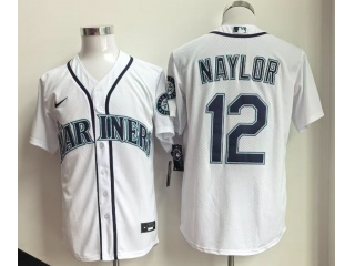 Seattle Mariners #12 Josh Naylor Cool Base Jersey White