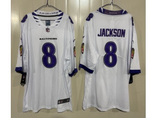 Baltimore Ravens #8 Lamar Jackson 2026 Limited Jersey White