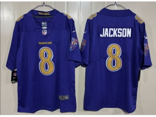 Baltimore Ravens #8 Lamar Jackson 2026 Color Rush Limited Jersey Purple