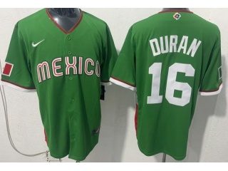 Team Mexica #16 Jarren Duran World Baseball Classic Jersey Green