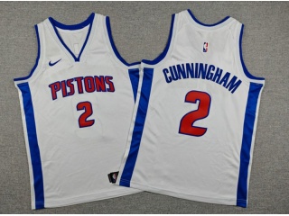 Youth Detroit Pistons #2 Cade Cunningham Jersey White