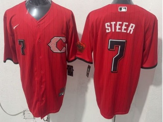 Cincinnati Reds #7 Spencer Steer 2026 City Connect Jersey Red