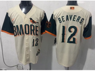 Baltimore Orioles #12 Dylan Beavers 2026 City Connect Jersey Cream