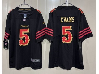 San Francisco 49ers #5 Mike Evans Rivalry Limited Jersey Black