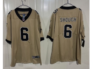 New Orleans Saints #6 Tyler Shough Inverted Limited Jersey Gold