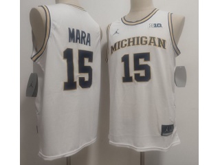 Michigan Wolverines #15 Aday Mara Jersey White