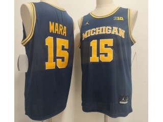 Michigan Wolverines #15 Aday Mara Jersey Navy