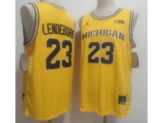 Michigan Wolverines #23 Yaxel Lendeborg Jersey Yellow