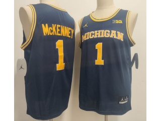 Michigan Wolverines #1 Trey McKenney Jersey Navy