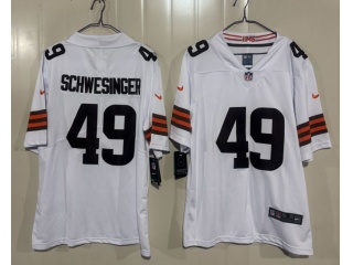 Cleveland Browns #49 Carson Schwesinger Limited Jersey White