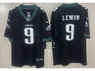 Philadelphia Eagles #9 Makai Lemon Vapor Limited Jersey Black