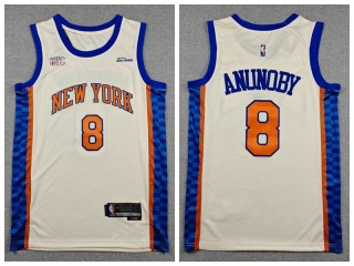 New York Knicks #8 Ogugua Anunoby Jr 2025-26 City Jersey Cream