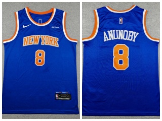 New York Knicks #8 Ogugua Anunoby Jr Jersey Blue