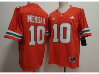 Miami Hurricanes #10 Darian Mensah F.U.S.E Limited Jersey Orange