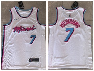 Miami Heat #7 Giannis Antetokounmpo City Jersey White