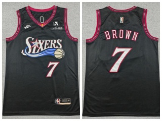 Philadelphia 76ers #7 Jaylen Brown Classic Jersey Black