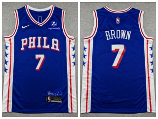 Philadelphia 76ers #7 Jaylen Brown Jersey Blue