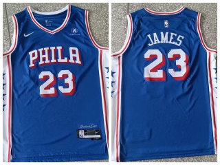 Philadelphia 76ers #23 LeBron James Jersey Blue