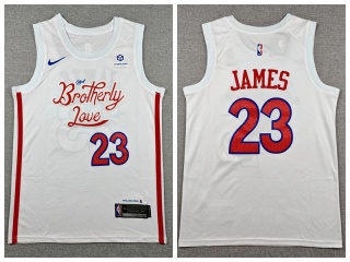 Philadelphia 76ers #23 LeBron James 2022-23 City Jersey White