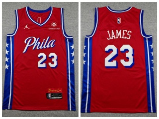 Philadelphia 76ers #23 LeBron James Jersey Red