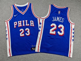 Youth Philadelphia 76ers #23 LeBron James Jersey Blue