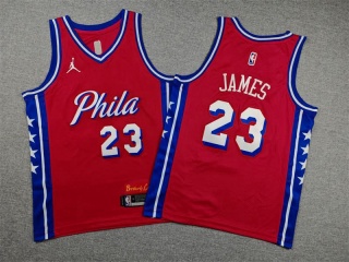 Youth Philadelphia 76ers #23 LeBron James Jersey Red