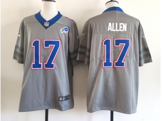 Buffalo Bills #17 Josh Allen Nickel City Vapor Limited Jersey Gray