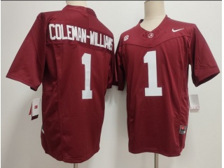 Alabama Crimson Tide #1 Ryan Coleman-Williams F.U.S.E Limited Jersey Red