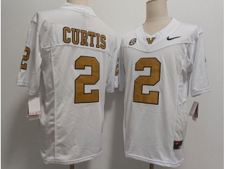 Vanderbilt Commodores #2 Jared Curtis F.U.S.E Limited Jersey White/Golden